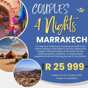 Couples 4 nights Morocco Express Tour - Marrakech's red city!