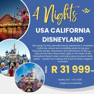 4 NIGHTS USA CALIFORNIA DISNEYLAND